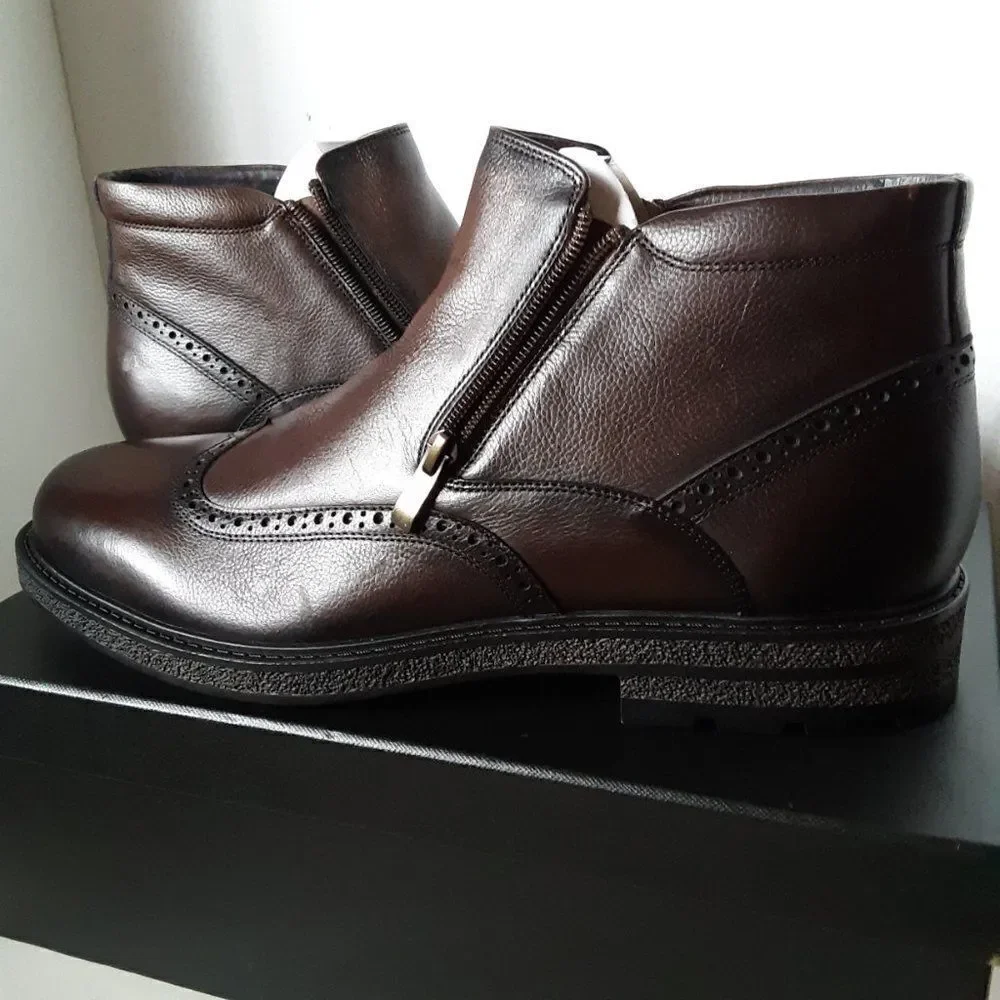 Zanzara Men's size 11M Wingtip Brown Leather Dress Boot